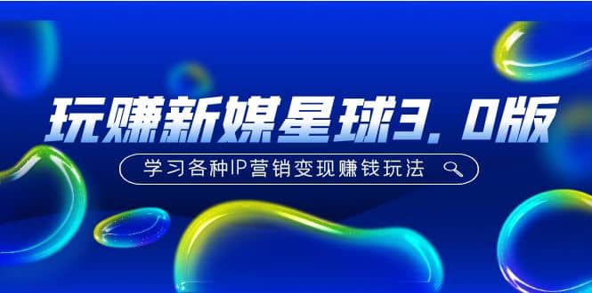 《玩赚新媒星球3.0版》学习各种IP营销变现玩法（价值498）-