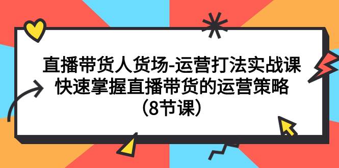 直播带货人货场-运营打法实战课：快速掌握直播带货的运营策略（8节课）-