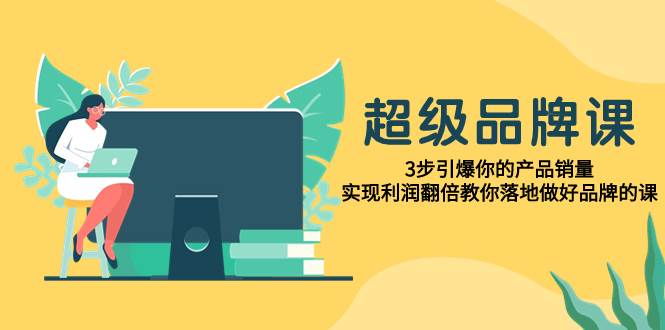 超级/品牌课，3步引爆你的产品销量，实现利润翻倍教你落地做好品牌的课-