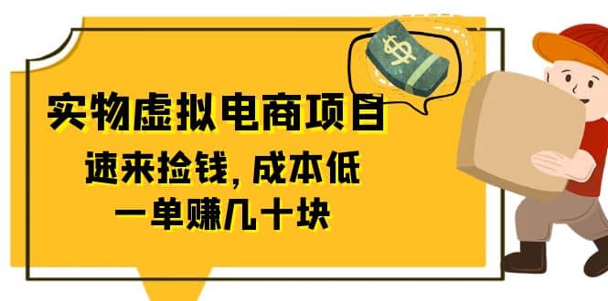 东哲日记：全网首创实物虚拟电商项目，速来捡钱，成本低，一单赚几十块！-