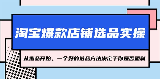 淘宝爆款店铺选品实操，2023从选品开始，一个好的选品方法决定于你是否盈利-