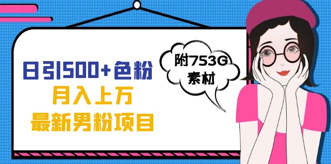 日引500+色粉轻松月入上万九月份最新男粉项目（附753G素材）-