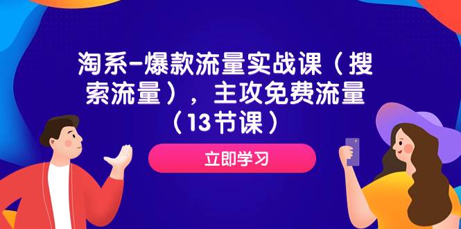 淘系-爆款流量实战课（搜索流量），主攻免费流量（13节课）-