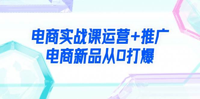 电商实战课运营+推广，电商新品从0打爆（99节视频课）-