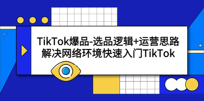 TikTok爆品-选品逻辑+运营思路：解决网络环境快速入门TikTok-