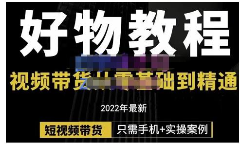 锅锅老师好物分享课程：短视频带货从零基础到精通，只需手机+实操-