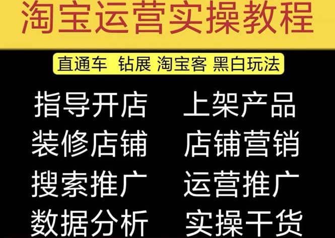 2023淘宝开店教程0基础到高级全套视频网店电商运营培训教学课程（2月更新）-