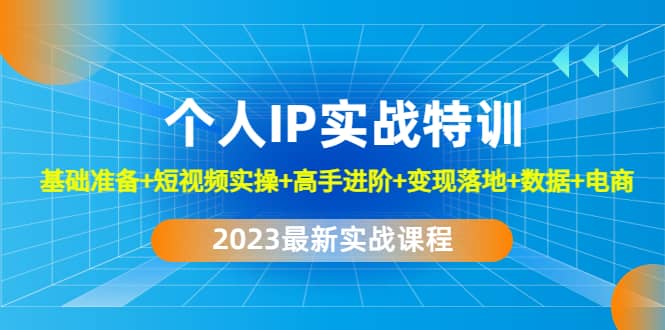 2023个人IP实战特训：基础准备+短视频实操+高手进阶+变现落地+数据+电商-