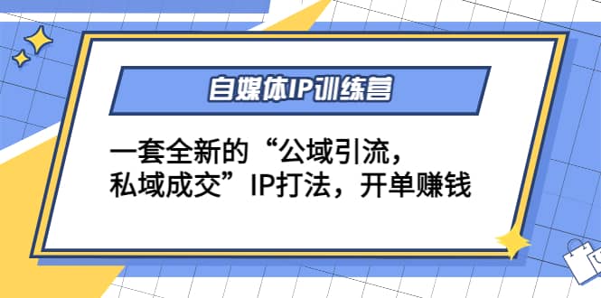 自媒体IP训练营(12+13期)一套全新的“公域引流，私域成交”IP打法-