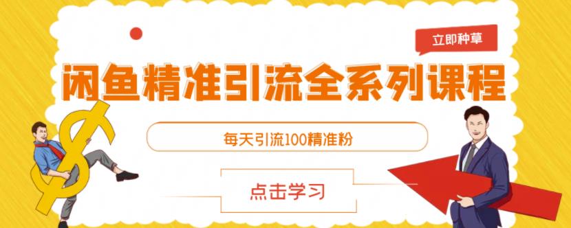 闲鱼精准引流全系列课程，每天引流100精准粉【视频课程】-