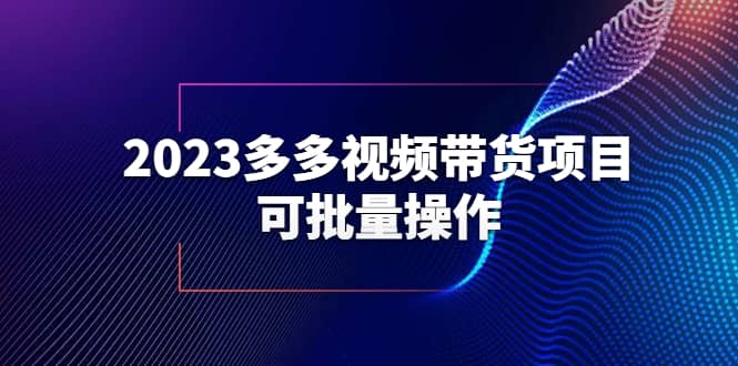 2023多多视频带货项目，可批量操作【保姆级教学】-