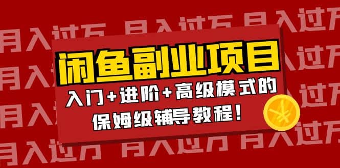 月入过万闲鱼副业项目：入门+进阶+高级模式的保姆级辅导教程-