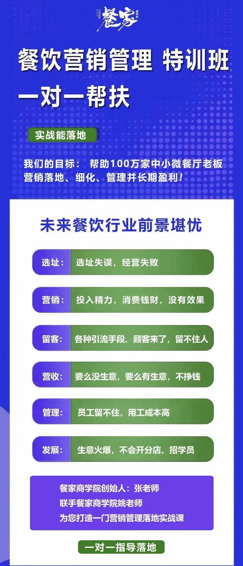 图片[1]-餐饮营销管理特训班：选址+营销+留客+营收+管理+发展-