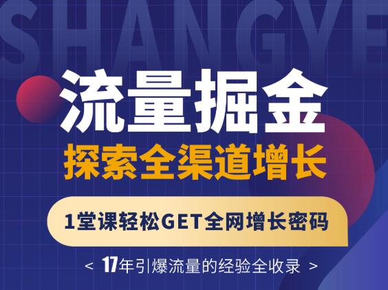 张琦流量掘金探索全渠道增长，1堂课轻松GET全网增长密码-