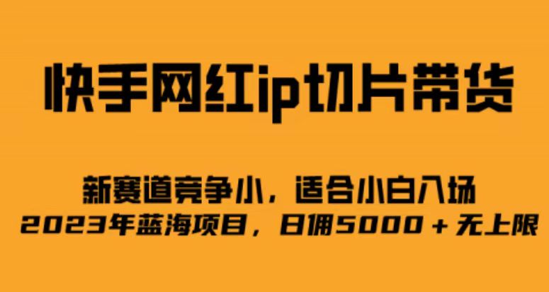 快手网红ip切片新赛道，竞争小事，适合小白 2023蓝海项目-