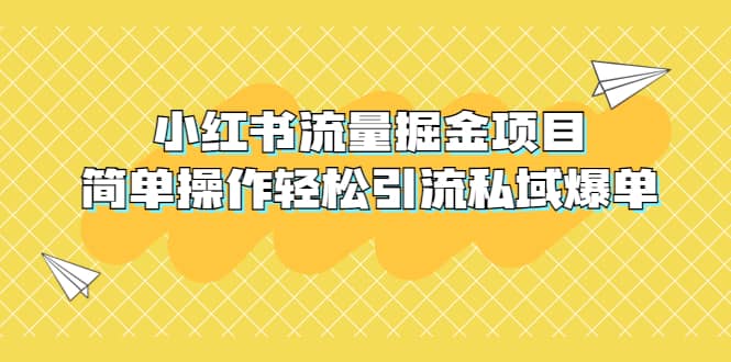 外面收费398小红书流量掘金项目，简单操作轻松引流私域爆单-