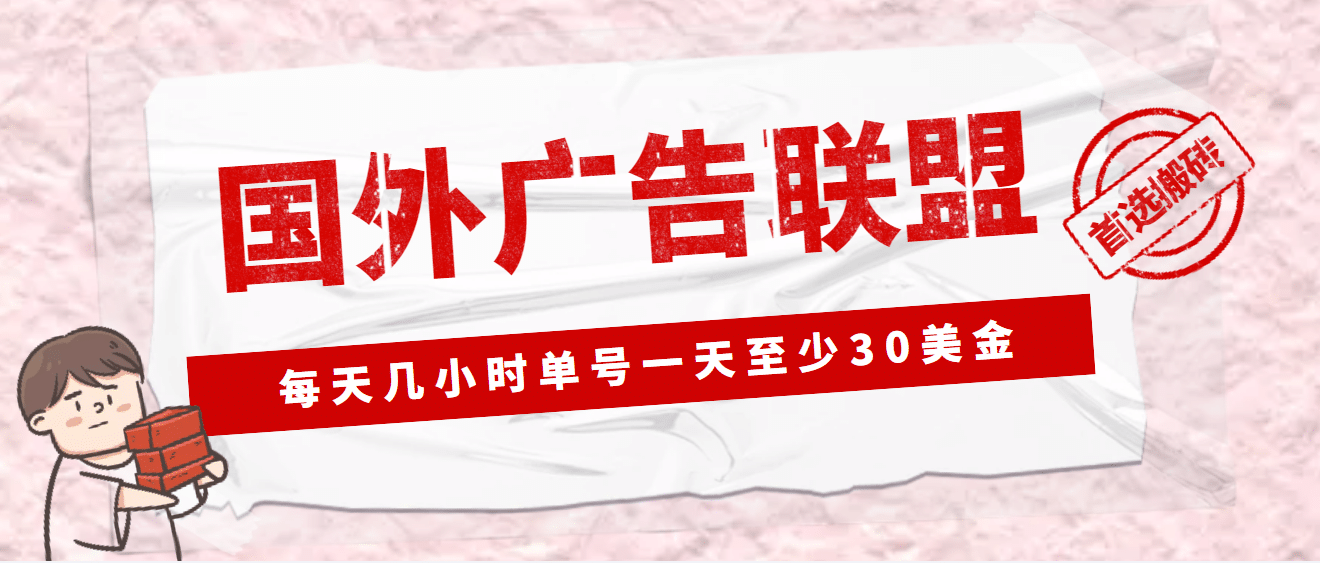 外面收费1980最新国外LEAD广告联盟搬砖项目，单号一天至少30美元(详细教程)-