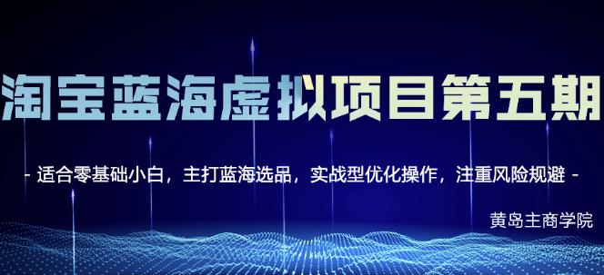 淘宝虚拟无货源3.0+4.0+5.0，适合零基础小白，主打蓝海选品，实战型优化操作-