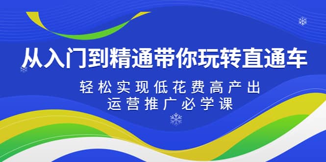 从入门到精通带你玩转直通车：轻松实现低花费高产出，35节运营推广必学课-