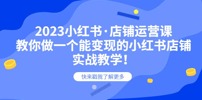 2023小红书·店铺运营课，教你做一个能变现的小红书店铺，20节-实战教学-