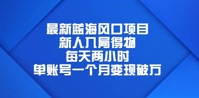 最新蓝海风口项目，新人入局得物，每天两小时，单账号一个月变现破万-