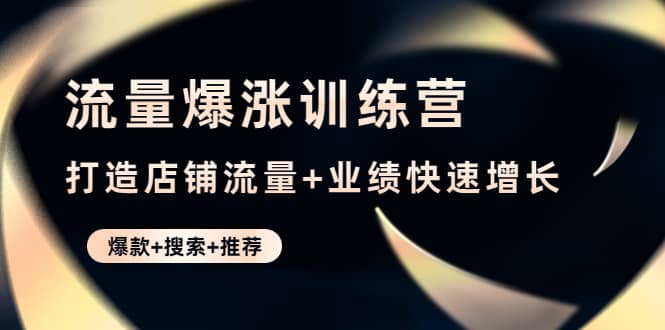 流量爆涨训练营：打造店铺流量+业绩快速增长 (爆款+搜索+推荐)-