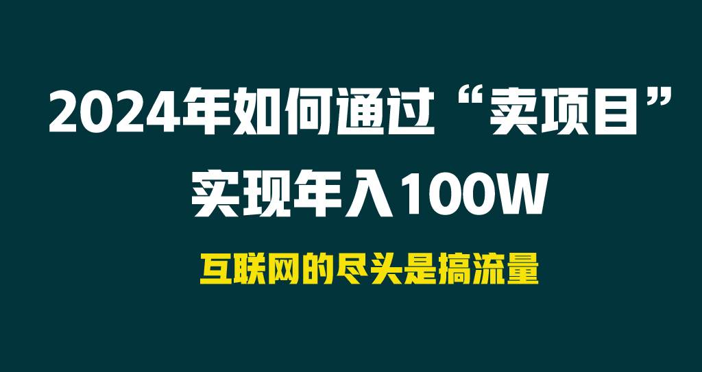 2024年如何通过“卖项目”实现年入100W-