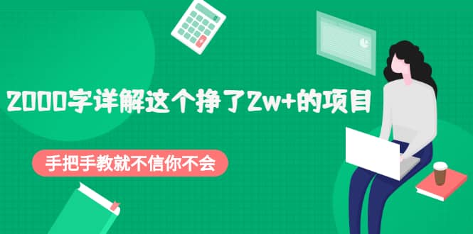 2000字详解这个挣了2w+的项目，手把手教就不信你不会【付费文章】-