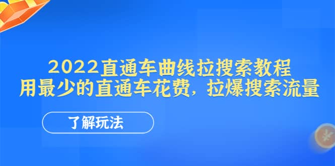 2022直通车曲线拉搜索教程：用最少的直通车花费，拉爆搜索流量-