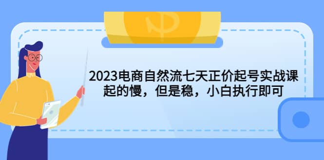 2023电商自然流七天正价起号实战课：起的慢，但是稳，小白执行即可-