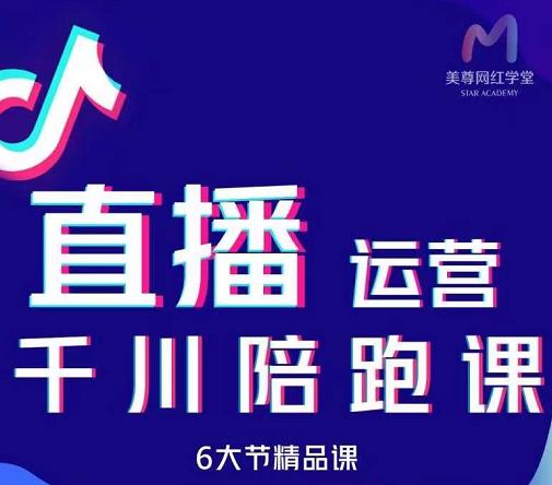 美尊-抖音直播运营千川系统课：直播​运营规划、起号、主播培养、千川投放等-