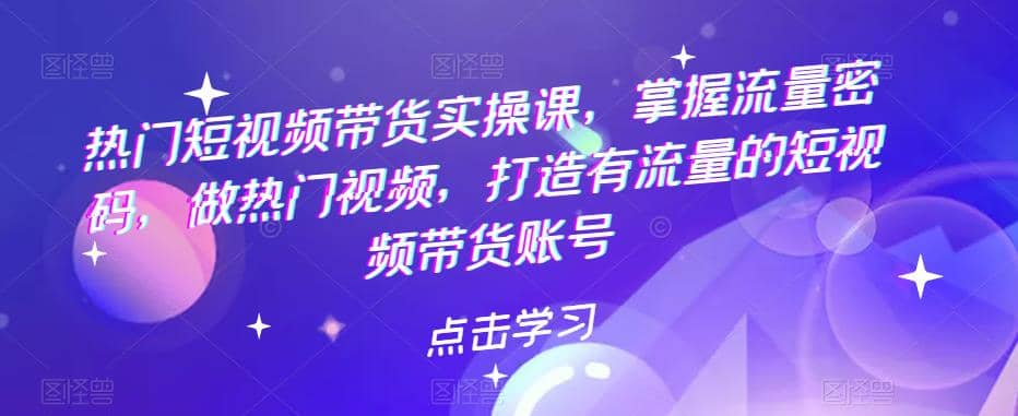 热门短视频带货实战 掌握流量密码 做热门视频 打造有流量的短视频带货账号-