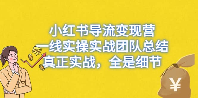 小红书导流变现营，一线实战团队总结，真正实战，全是细节，全平台适用-