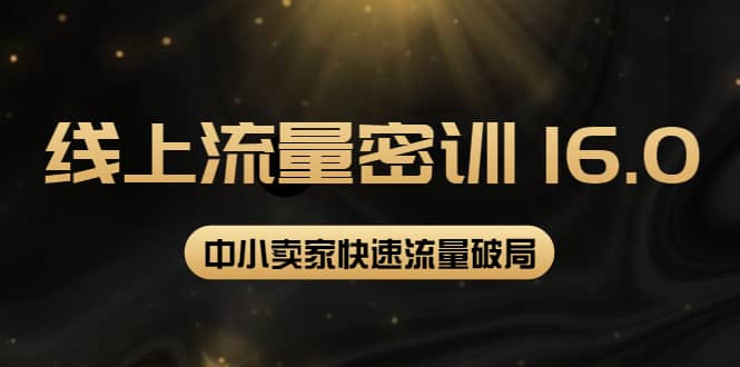 2022秋秋线上流量密训16.0：包含 暴力引流10W+中小卖家流量破局技巧 等等！-