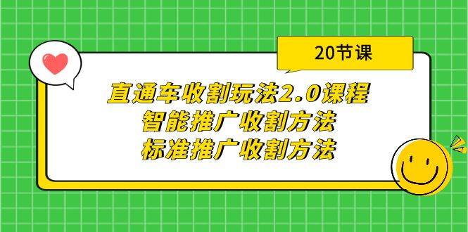 直通车收割玩法2.0课程：智能推广收割方法+标准推广收割方法（20节课）-