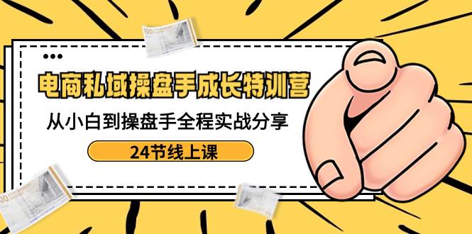 电商私域-操盘手成长特训营：从小白到操盘手全程实战分享-24节线上课-