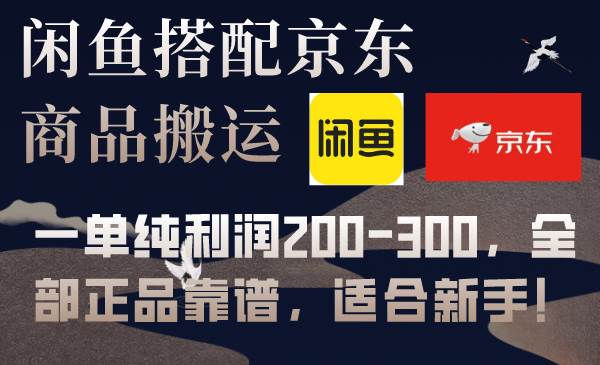 闲鱼搭配京东备份库搬运，一单纯利润200-300，全部正品靠谱，适合新手！-