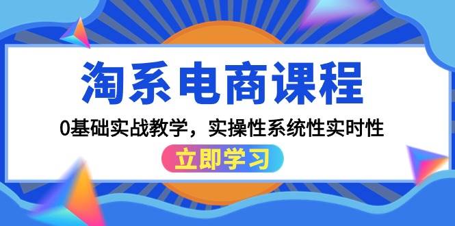 淘系电商课程，0基础实战教学，实操性系统性实时性（15节课）-