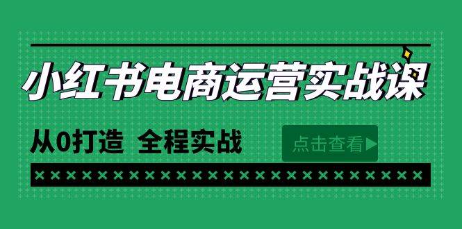 最新小红书·电商运营实战课，从0打造  全程实战（65节视频课）-