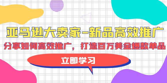 亚马逊 大卖家-新品高效推广，分享如何高效推广，打造百万美金爆款单品-