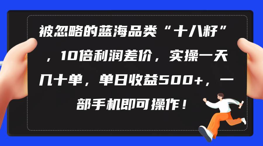 被忽略的蓝海品类“十八籽”，10倍利润差价，实操一天几十单 单日收益500+-