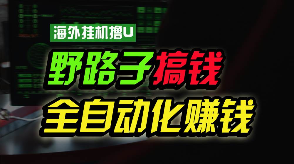 海外挂机撸U新平台，日赚8-15美元，全程无人值守，可批量放大，工作室内…-