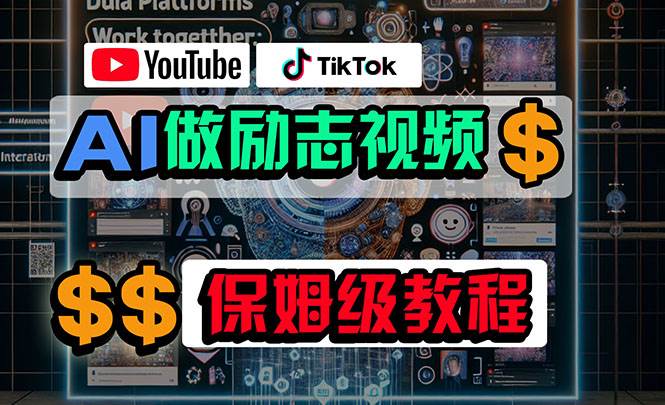 利用AI制作励志视频，在YouTube和TikTok赚钱，小白可做（附工具）-