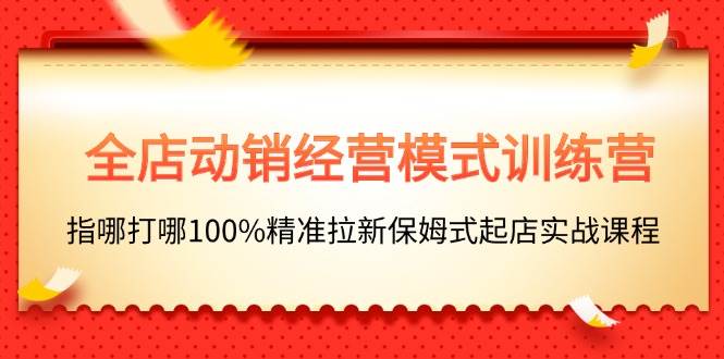 全店动销-经营模式训练营，指哪打哪100%精准拉新保姆式起店实战课程-